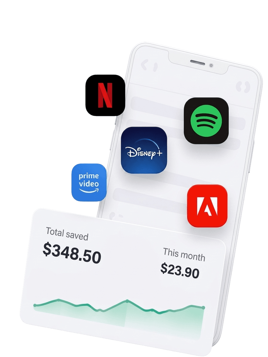 Vista previa de la app de Subbly con las suscripciones detectadas y el ahorro total
